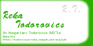 reka todorovics business card